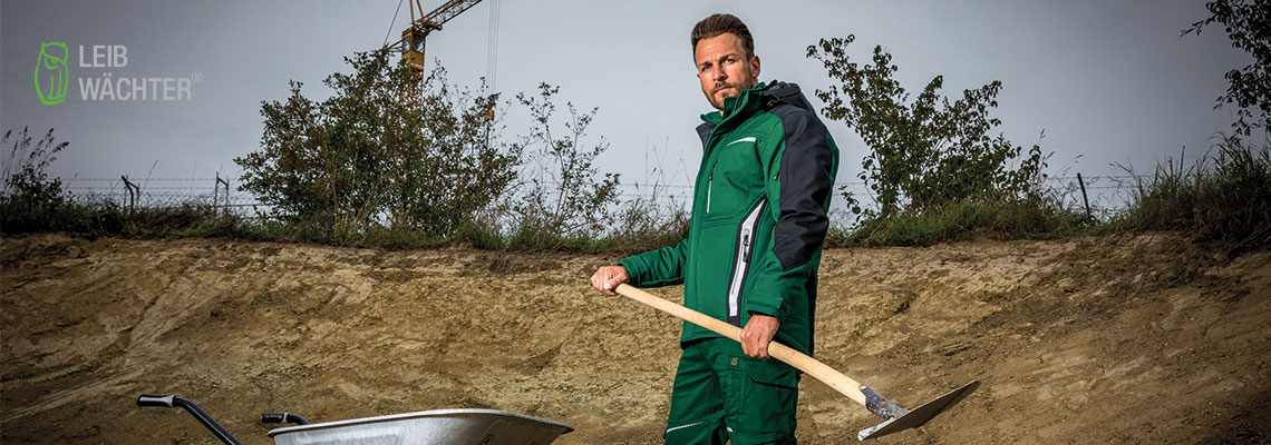 Leibwächter Arbeitsbekleidung Jacke und Hose grün/schwarz - Outdoors