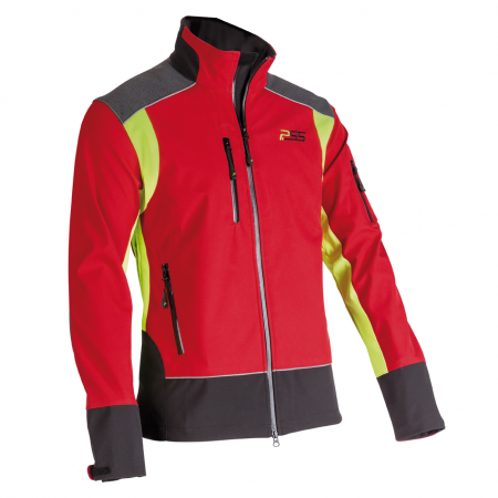 Forst-Stretchjacke X-treme Shell von PSS rot/gelb