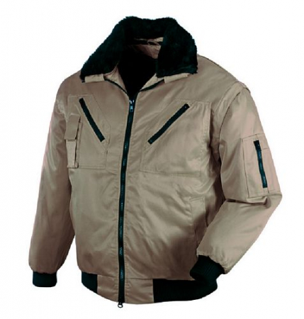 Winter-Pilotenjacke mit Webpelz 1-färbig