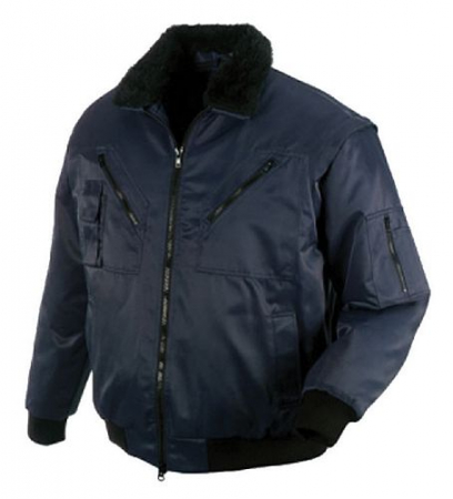 Winter-Pilotenjacke mit Webpelz 1-färbig