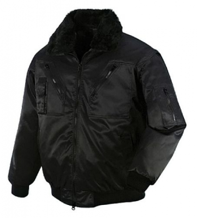 Winter-Pilotenjacke mit Webpelz 1-färbig