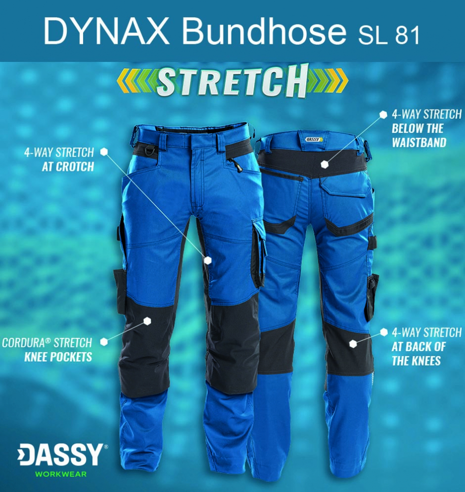 D-Flex DYNAX Bundhose 4WayStretch v. Dassy SL81