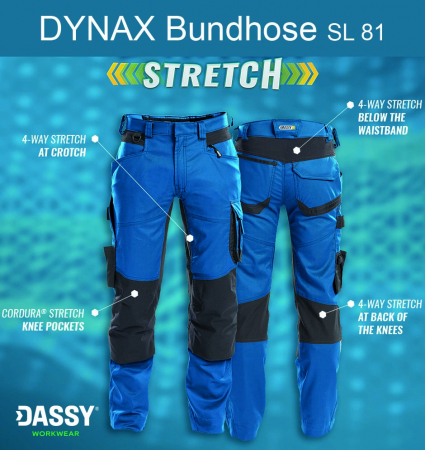 D-Flex DYNAX Bundhose 4WayStretch v. Dassy SL81