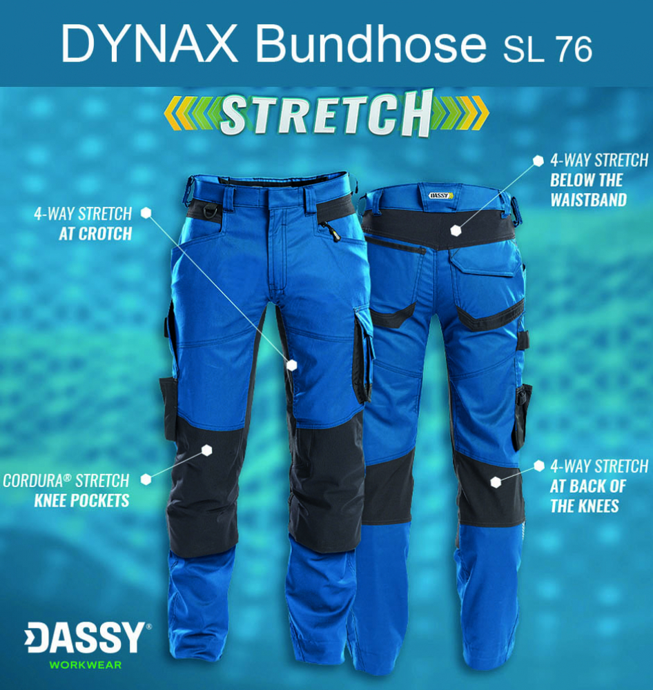 D-Flex DYNAX Bundhose 4WayStretch v. Dassy SL76