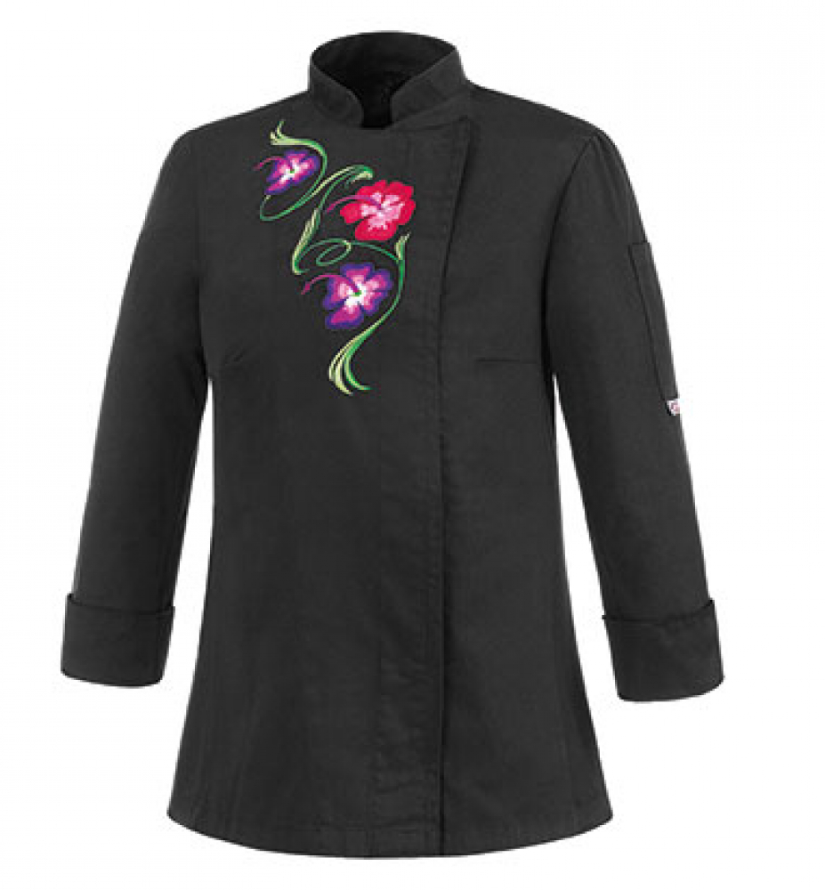 Damen-Kochjacke Flowers vedr. Drücke Egochef