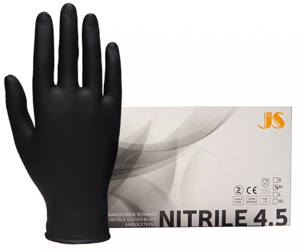 EW-Handschuh Nitril schwarz puderfrei 100erBox