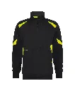 dassy-aratu-sweater-short-zipper-black-fluo yellow-front.webp