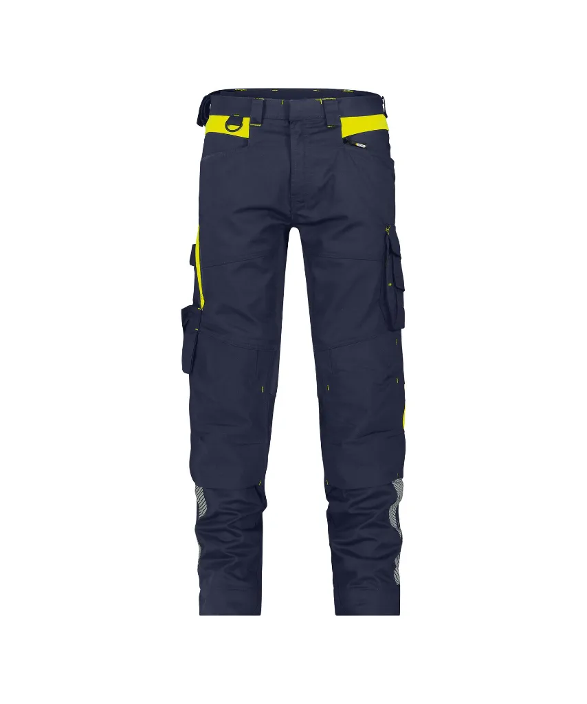 dassy-canton-work-trousers-stretch-knee-pockets-midnight-blue-fluo-yellow-front.webp
