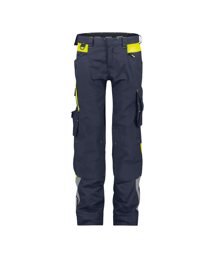 dassy-canton-women-work-trousers-stretch-knee-pockets-midnight-blue-fluo-yellow-front.webp