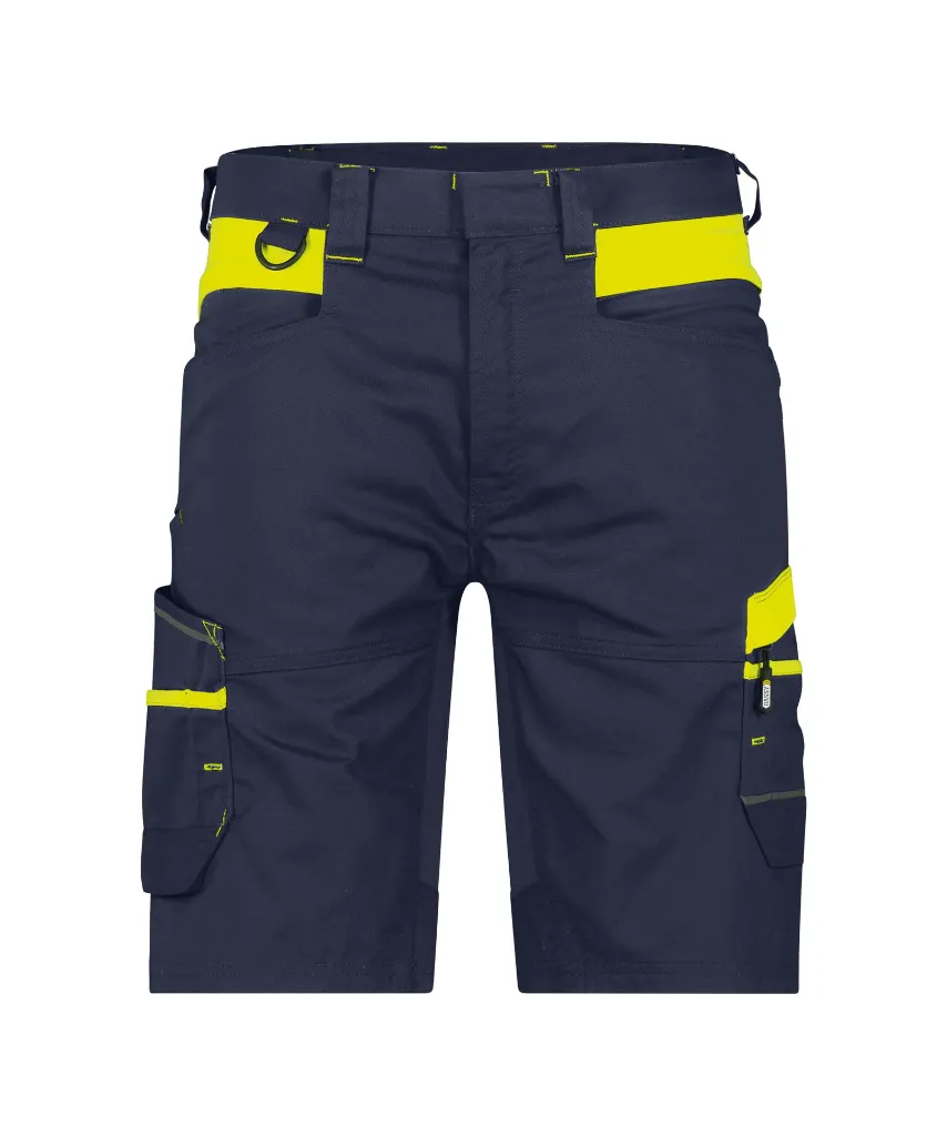 dassy-manilla-work-shorts-stretch-midnight-blue-fluo-yellow-front.webp