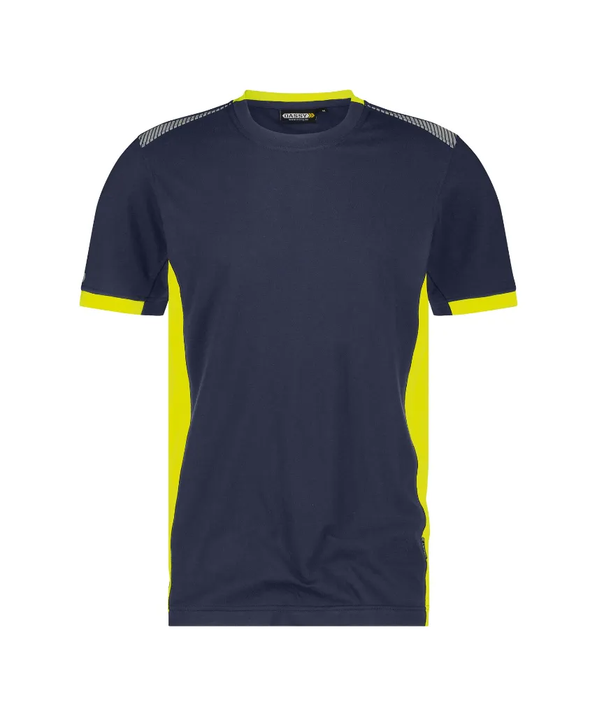 dassy-tampico-t-shirt-midnight-blue-fluo-yellow-front.webp
