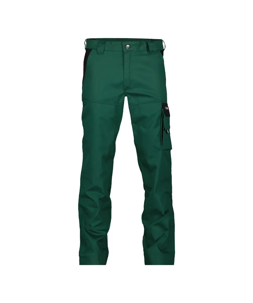 dassy-nashville-two-tone-work-trousers-bottle-green-black-front.webp