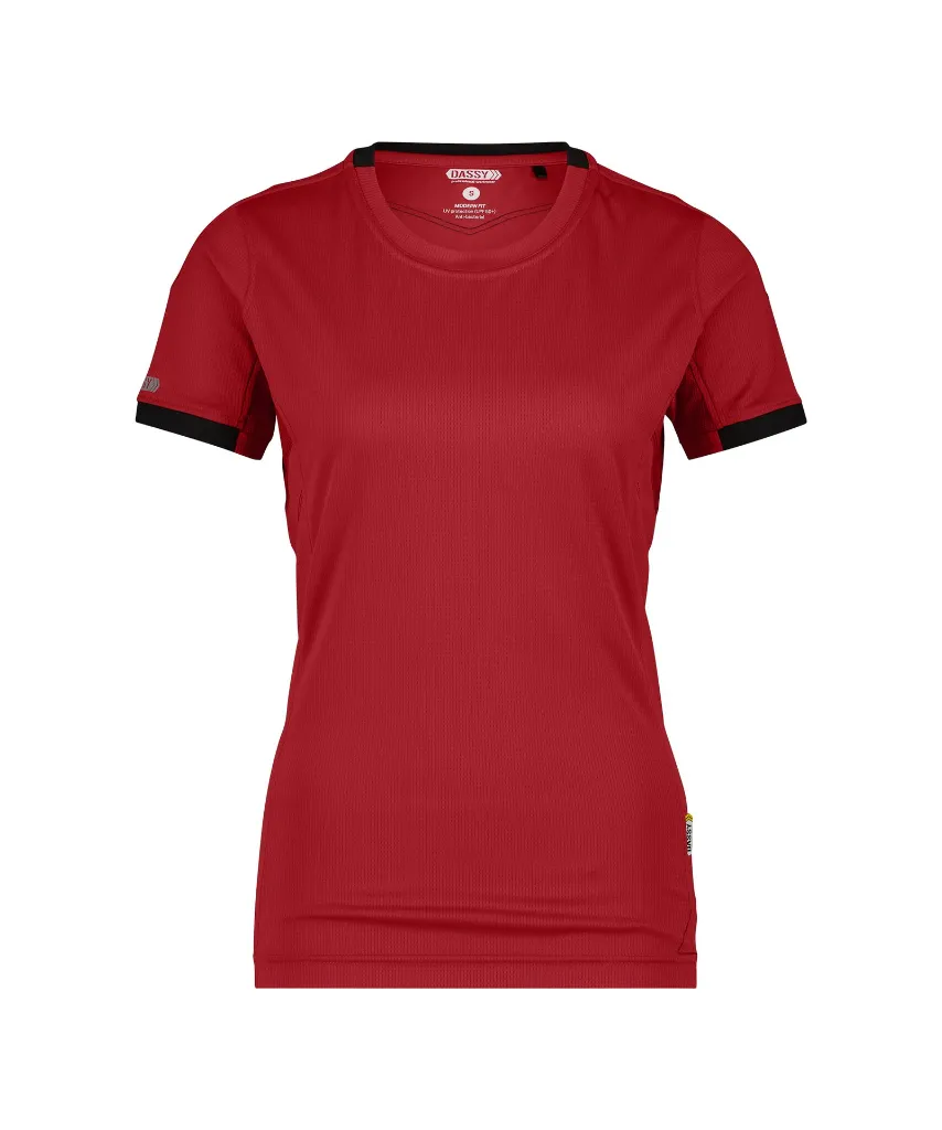 dassy-nexus-women-t-shirt-red-black-front.webp