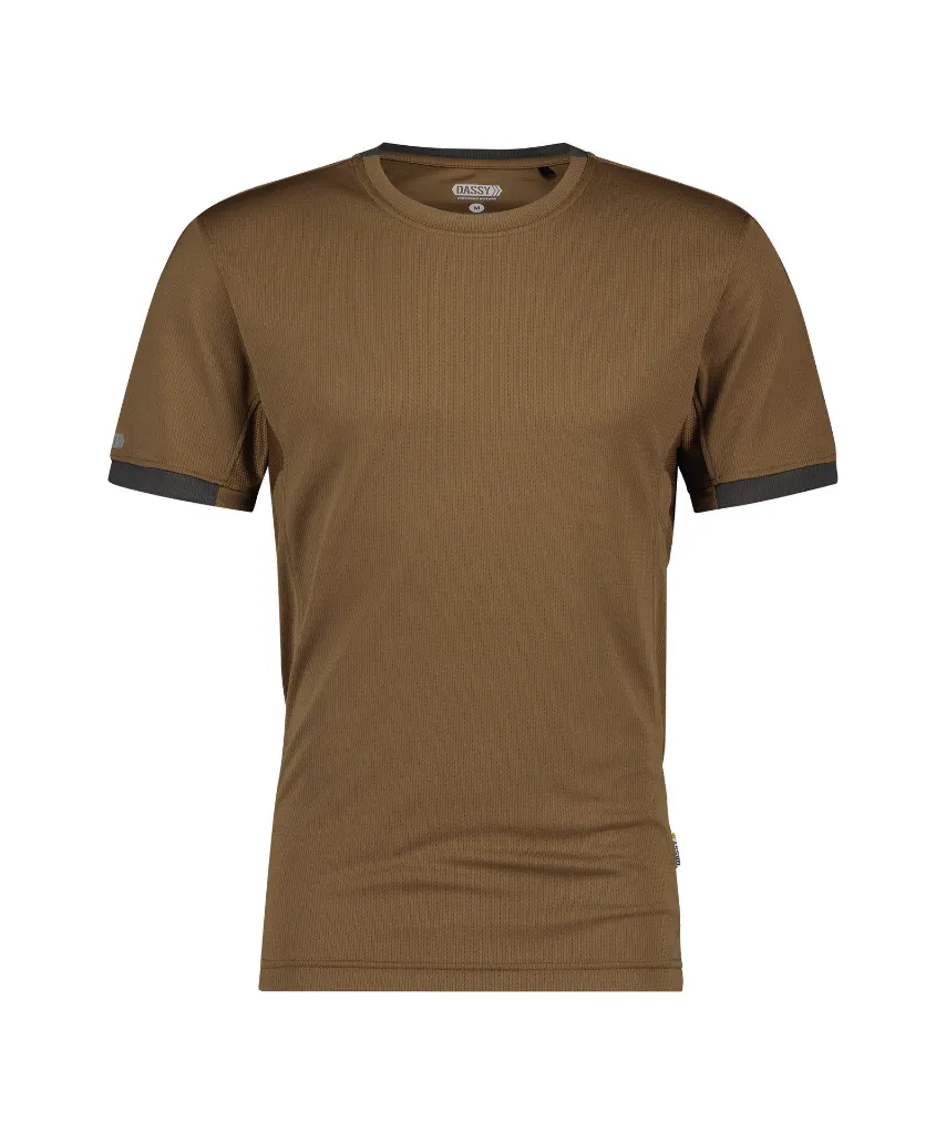 dassy-nexus-t-shirt-clay-brown-anthracite-grey-front.webp