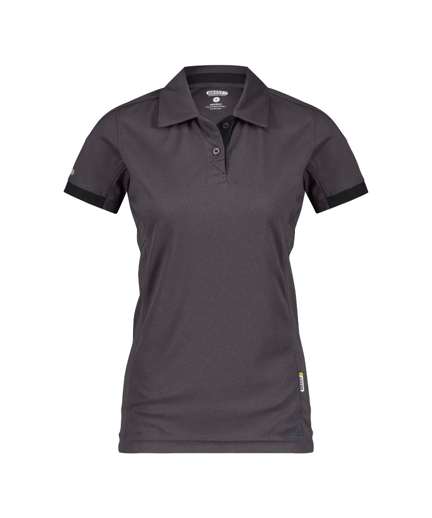 dassy-traxion-women-polo-shirt-anthracite-grey-black-front.webp