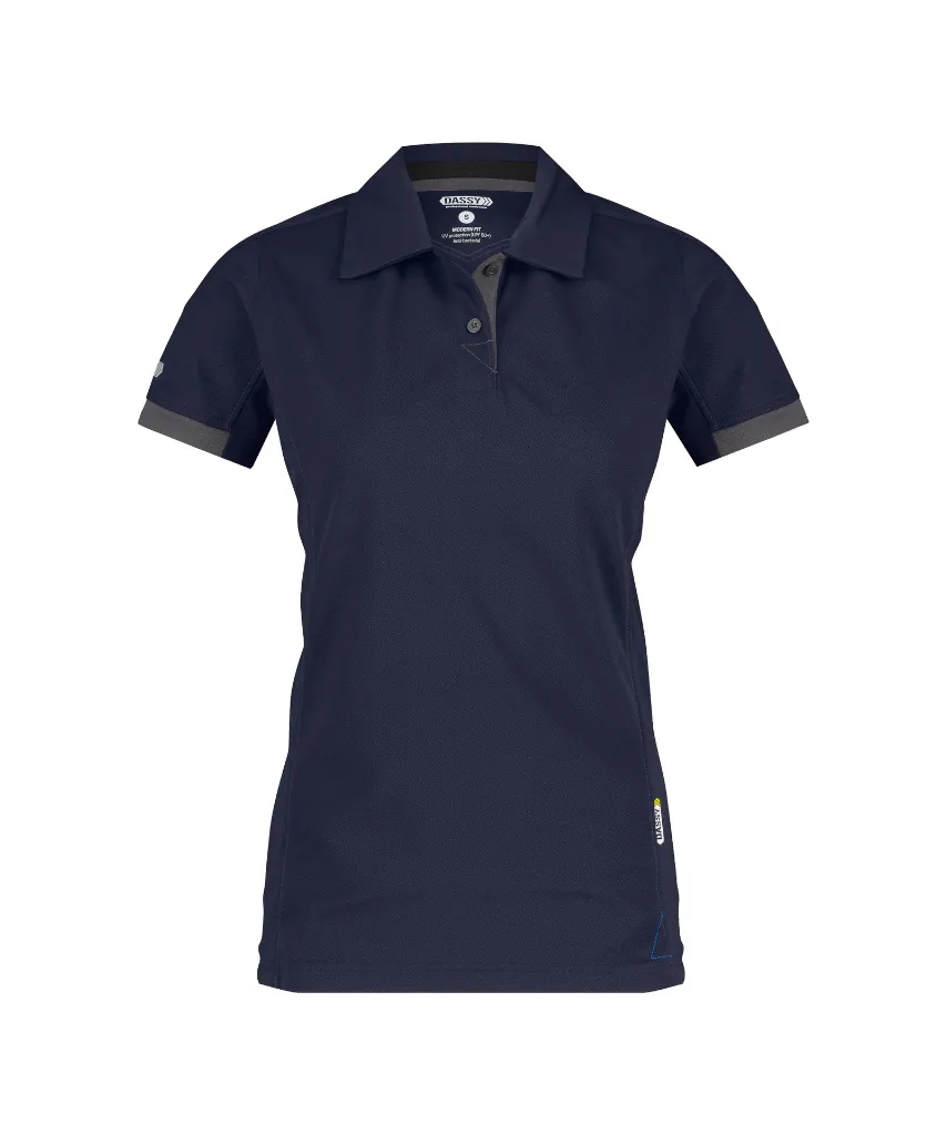 dassy-traxion-women-polo-shirt-midnight-blue-anthracite-grey-front.webp
