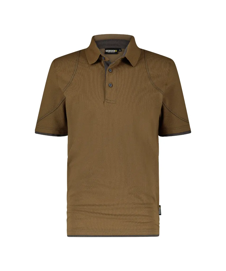 dassy-orbital-polo-shirt-clay-brown-anthracite-grey-front.webp