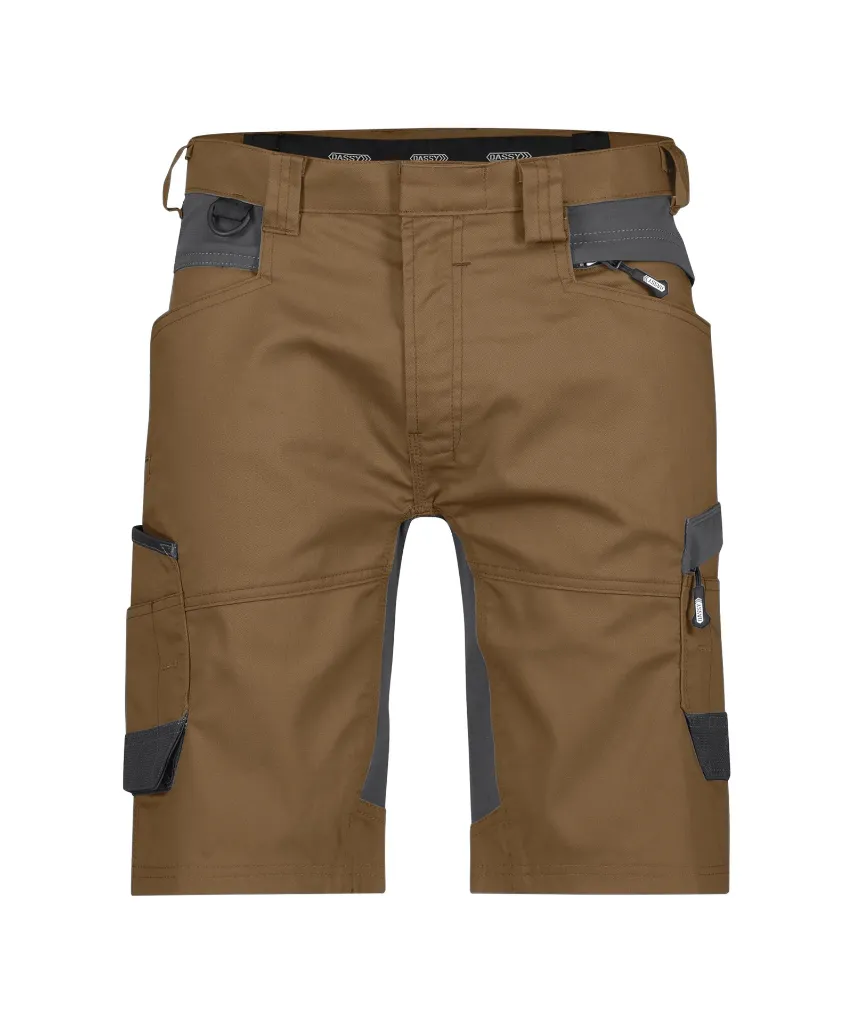 dassy-axis-work-shorts-stretch-clay-brown-anthracite-grey-front.webp