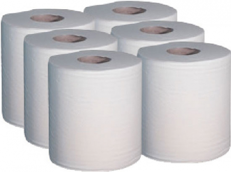 Papier-Handtuchrolle Uni weiß 1lag, 20cmx320m
