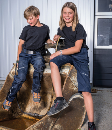 [00595008-0006] Bermudashorts Stretch für Kids von Leibwächter (grünschwarz, 110-116)