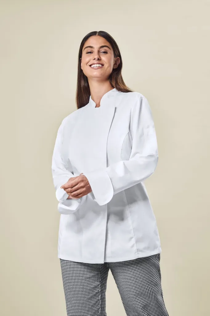 [00201634-0015] Damen Kochjacke Druckknopfleiste 5405 v Greiff (schwarz, 4XL)