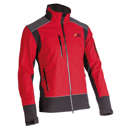 [00351017-0006] Forst-Stretchjacke X-treme Shell rot/grau von PSS (3XL)
