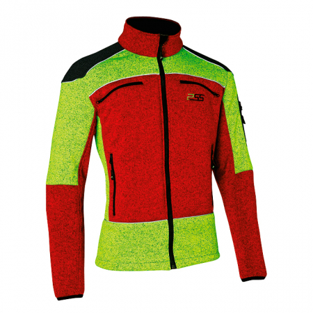 [00351023-0007] Forst-Strickjacke X-treme Arctic rot/gelb von PSS (3XL)