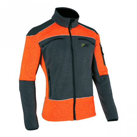 [00351022-0007] Forst-Strickjacke X-treme Arctic orange/grau von PSS (3XL)