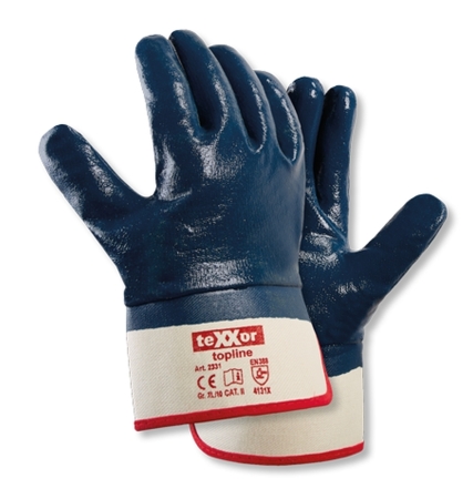 Handschuhe Nitril Topline Stulpe vollbeschichtet