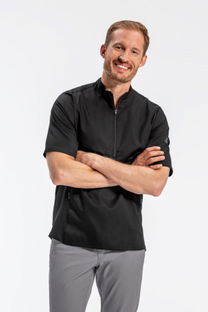 [02016026-0007] Kochshirt 55074 Premium von Greiff (schwarz, L)