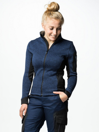 [00568162-0014] Marieke Damen-Strick-Fleecejacke von FHB (anthrazit/schwarz, L)