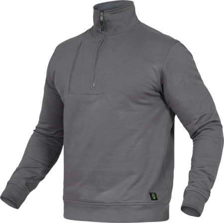 [00595078-0035] PAUL Sweater H-Zipp von Leibwächter (grau, 3XL)