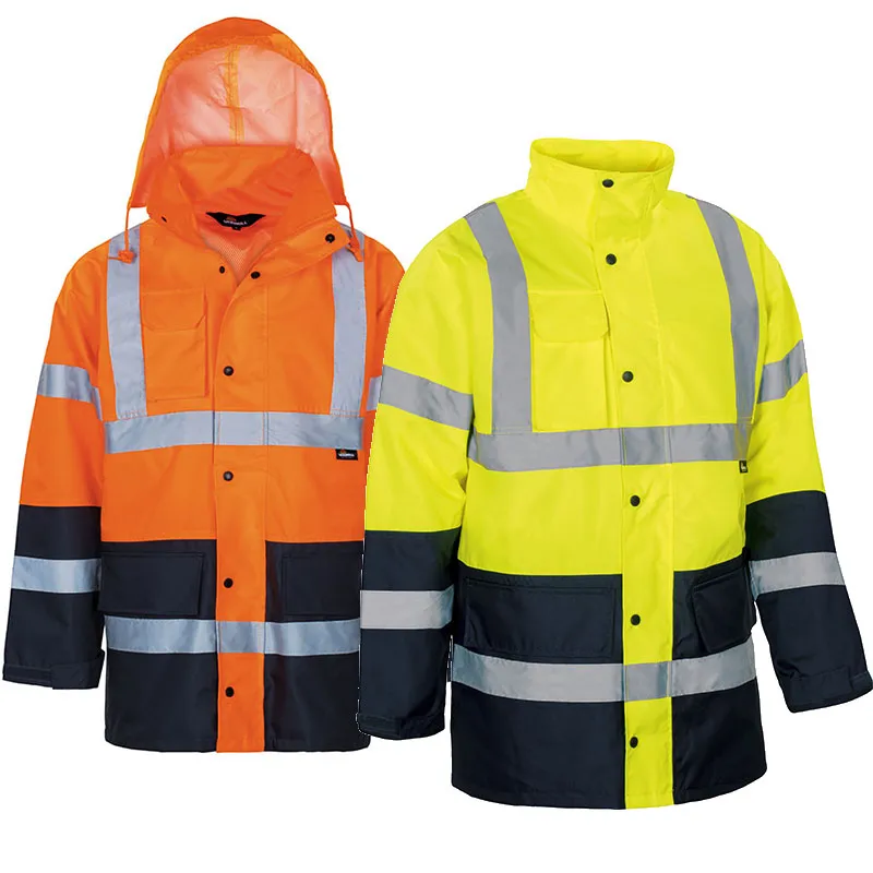 [00570105-0009] Regen-Warnschutzparka VW61 von Vizwell (gelb, L)