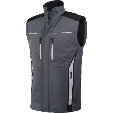 [00595089-0041] Softshell-Bodywarmer von Leibwächter (grauschwarz, 3XL)