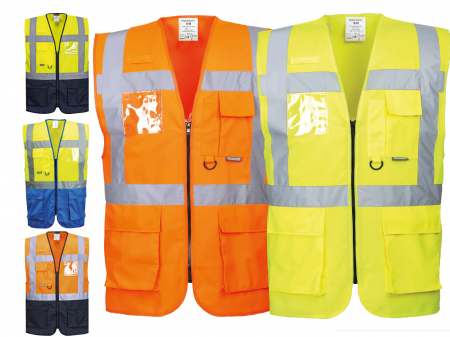 [00580100-0011] Warsaw Hi-Vis Warnweste EN ISO 20471 Kl.2 (gelbkornblau, L)