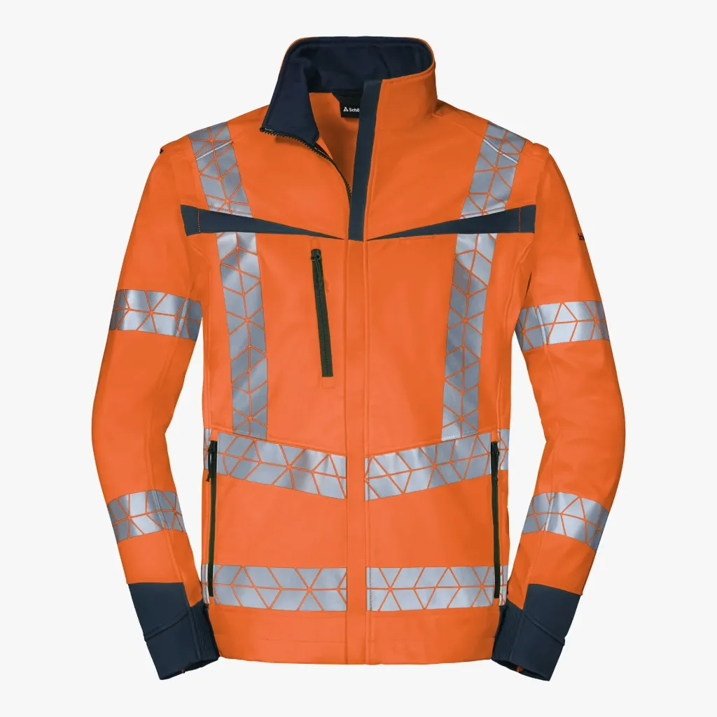 Leuchtkegel Zip Off Warn-Softshelljacke Schöffel-Pro (gelb/marine, L)