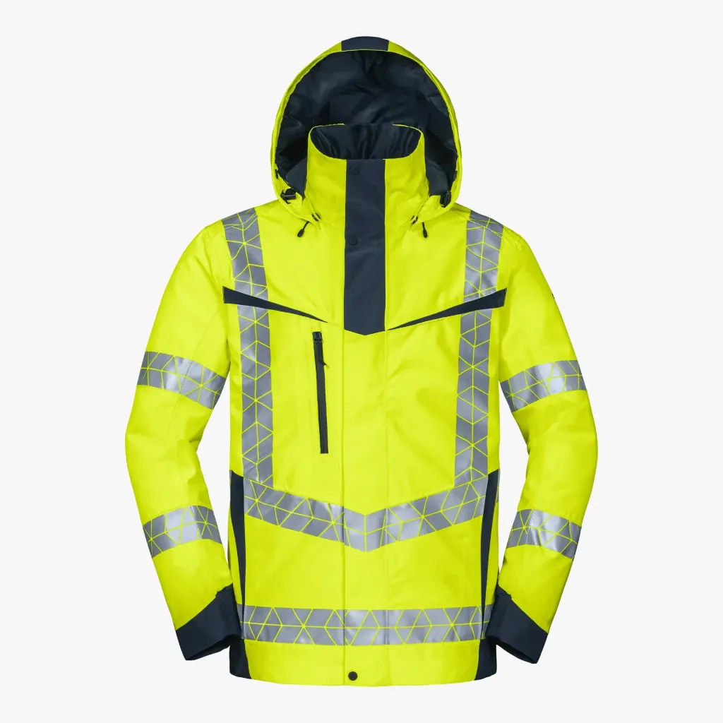 Blitzlicht Warn-Regenjacke Schöffel-Pro (gelb/marine, L)