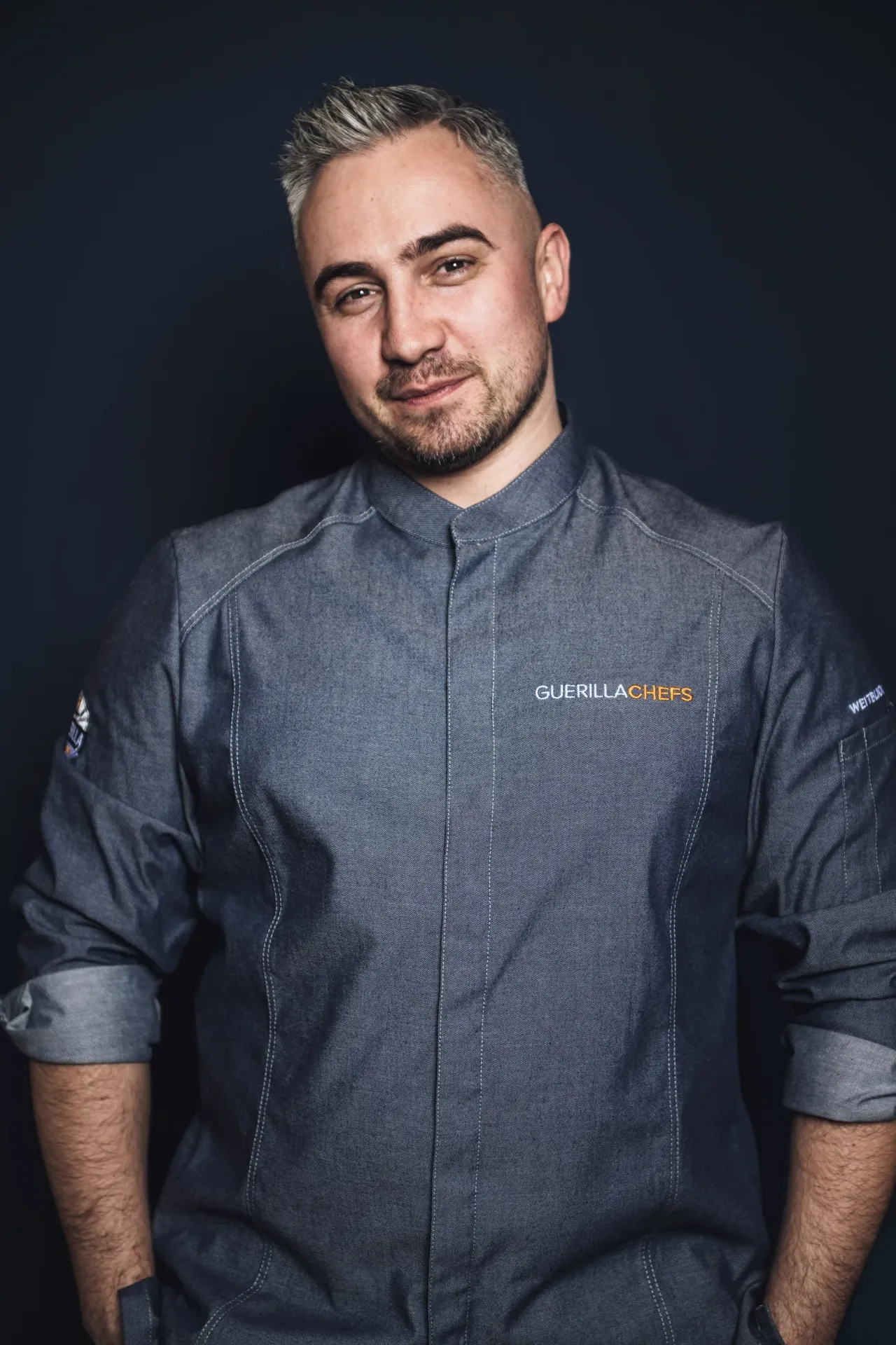 Kochjacke 1826denim von Weitblick