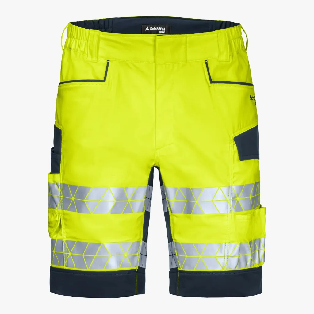 Meistermacher Warn-Shorts 2-Wege-stretch Schöffel-Pro (gelb/anthrazit, 44)